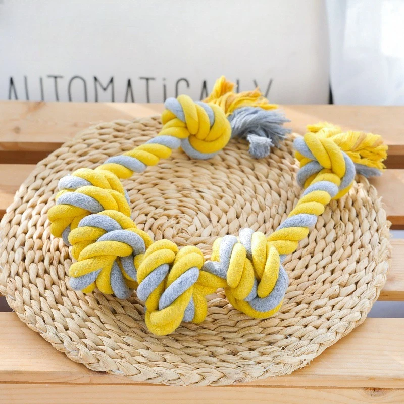 Juguetes para perros, cuerda resistente a mordeduras, juguete para masticar para perros, dientes de algodón suave, molienda, resistente a mordeduras, accesorios interactivos de juguete para perros - imagen 3