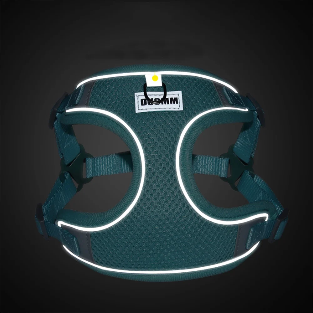 Arnés de malla transpirable para mascotas, para perros pequeños y medianos, arneses y correa para cachorros al aire libre para caminar, suministros de mascotas de Pomerania - imagen 4