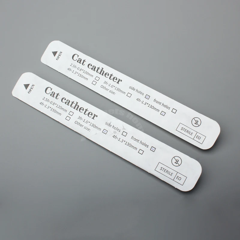 Catéter para gatos Luer, cánula para cirugía de cálculo, urinario estéril, 1,0mm, 1,3mm, instrumento veterinario de PVC - imagen 3