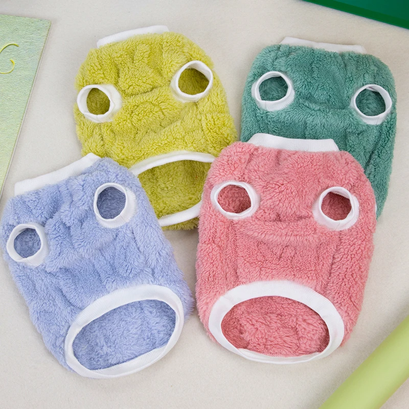 Ropa cálida para perros, sudaderas con capucha de lana rosa de manga corta para invierno, abrigo para un perro, caniche, Yorkshire, sudadera con capucha, ropa XXL - imagen 2