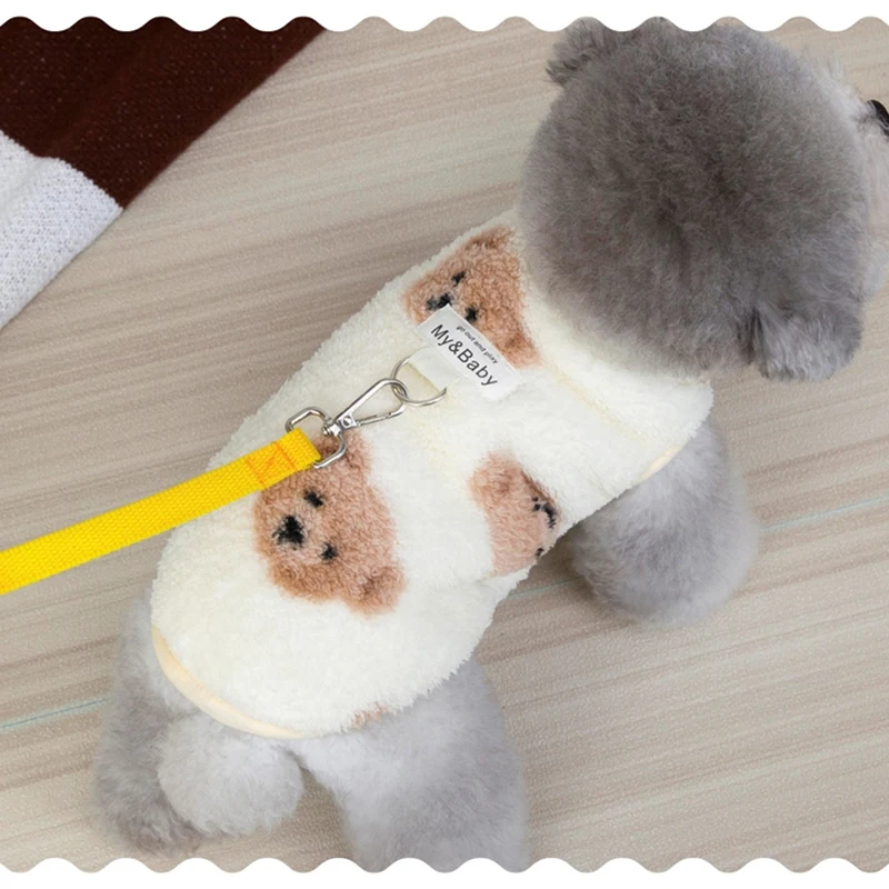 Overol de terciopelo para perros y gatos - ropa de invierno abrigada - imagen 2