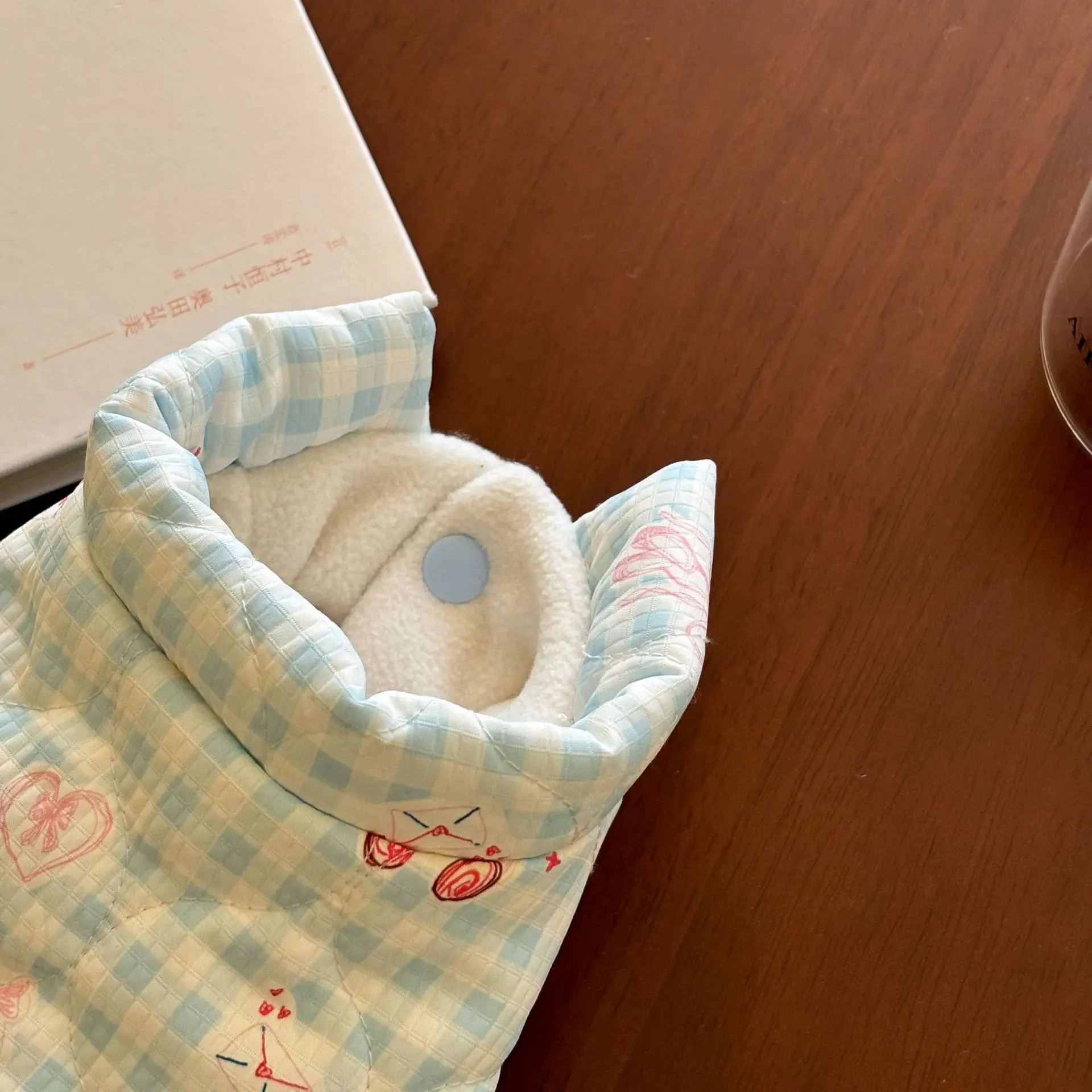 Abrigo con lazo a cuadros para otoño/invierno para mascotas, chaleco cálido de invierno para perros y gatos, ropa para perros pequeños, ropa para cachorros - imagen 2