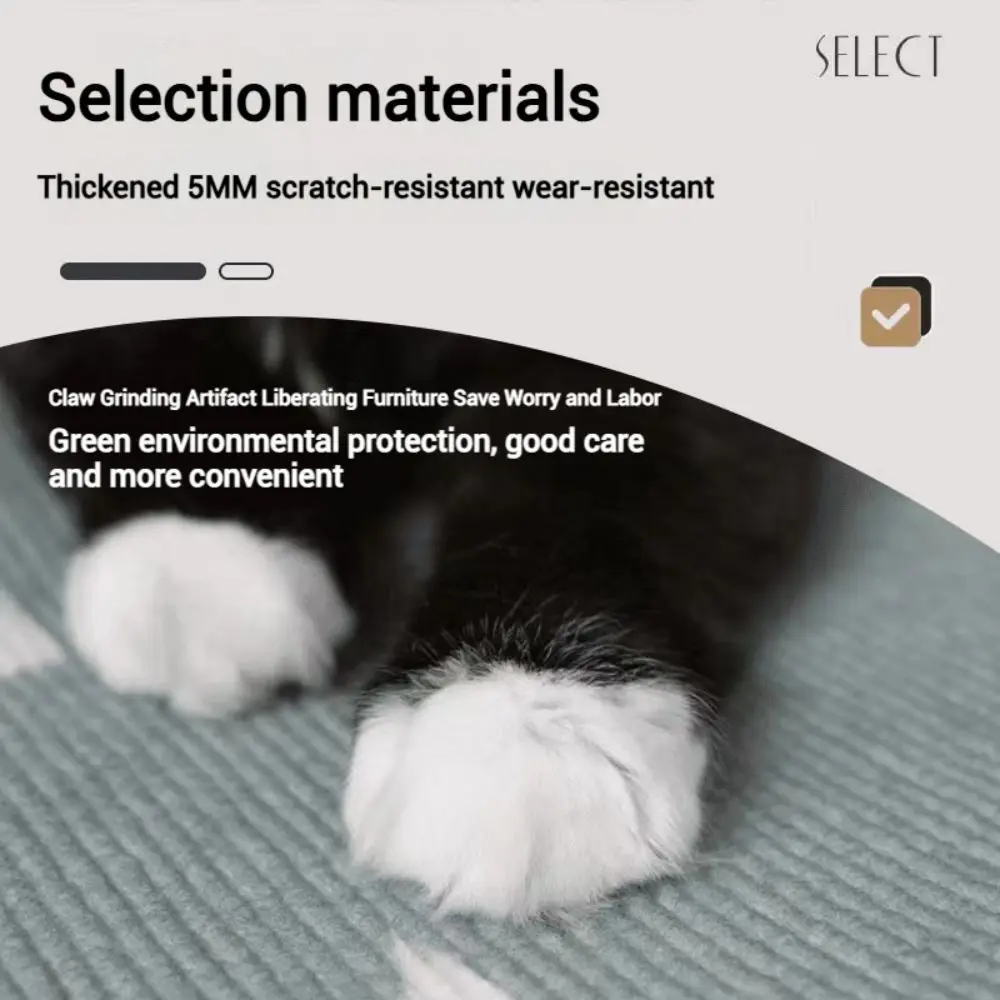 Pared antiarañazos para gatos, sofá DIY, tablero para rascar gatos, patas de protección para sofá, alfombra autoadhesiva recortable, tablero para rascar gatos - imagen 4