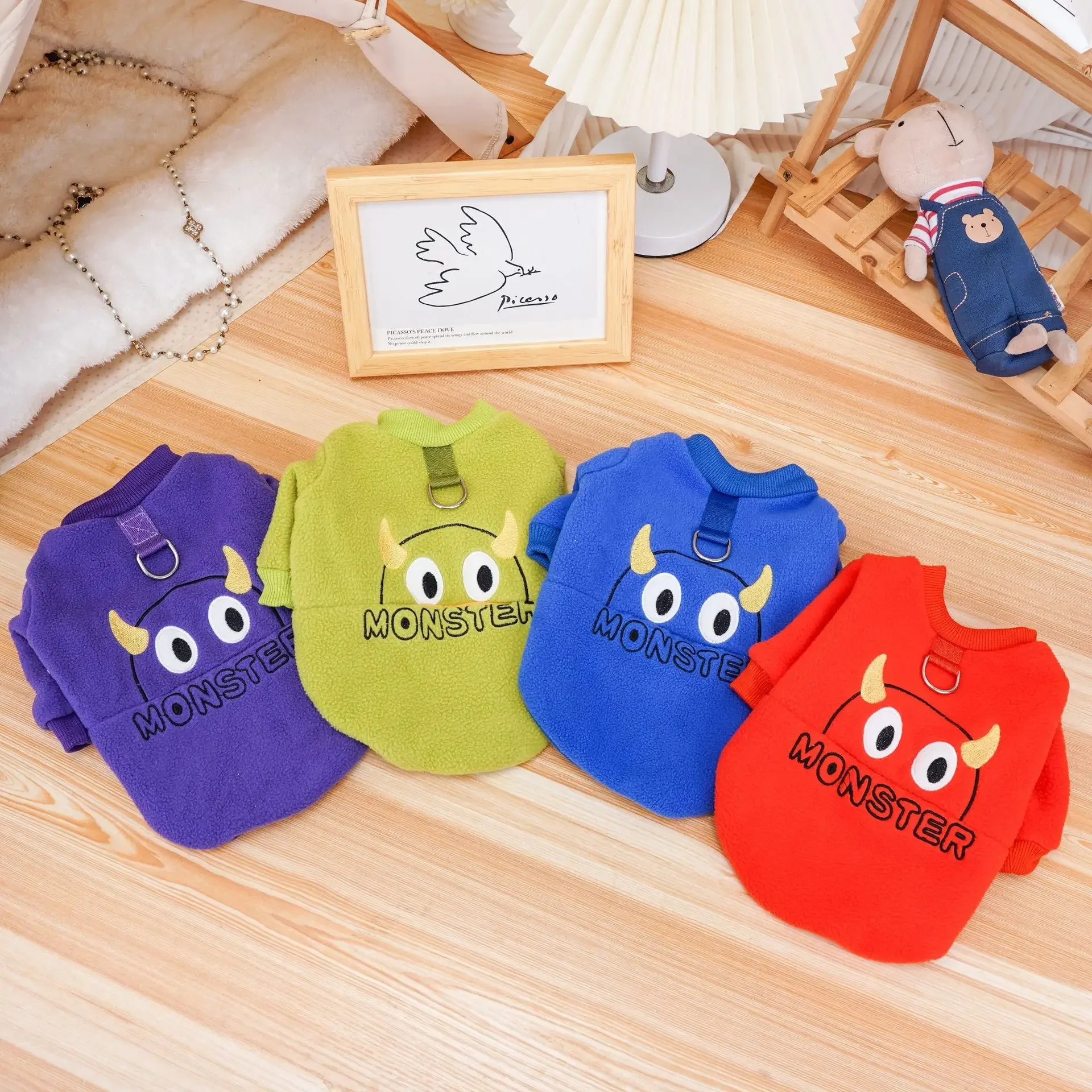 Sudaderas con capucha de dibujos animados para mascotas, ropa bonita para gatos, osos de peluche, perros pequeños, ropa para cachorros, Otoño e Invierno