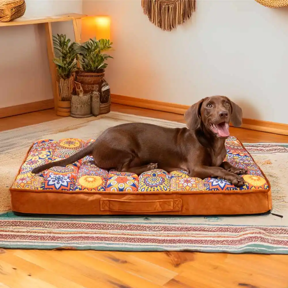 Almohada ortopédica marroquí, soporte completo, gruesa, cómoda, cama para perros - imagen 4