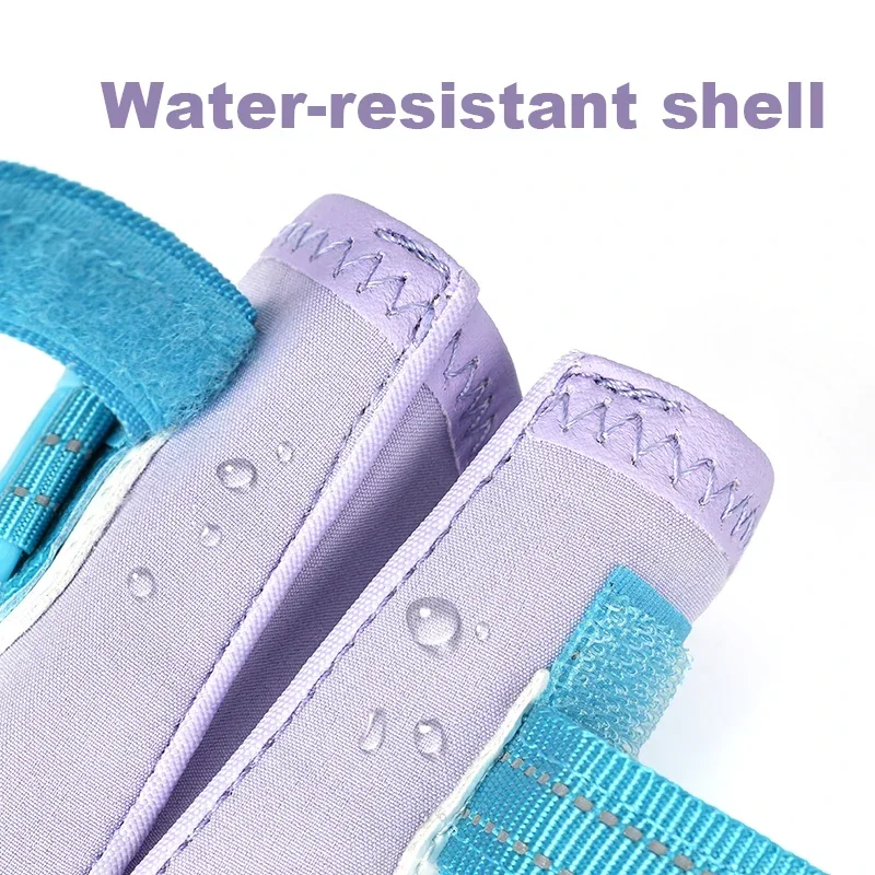 Winhyepet-zapatos para perros, botas cálidas para mascotas, calzado de nieve antideslizante impermeable, protege los pies, 4 Uds., zapatos para mascotas para caminar, viajar - imagen 2