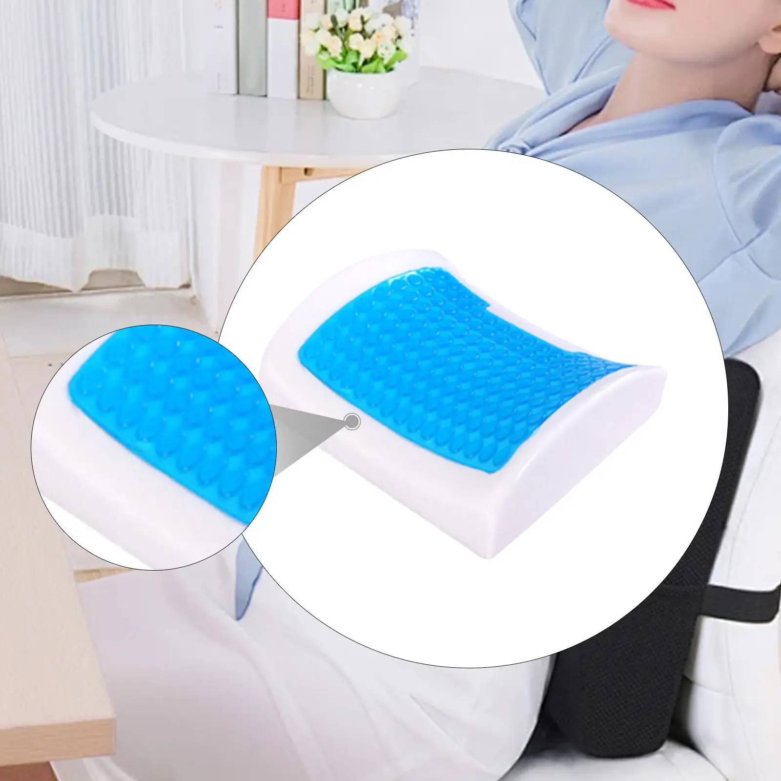 Office Back Support Cushion,Ergonomic,Lightweight,Soft Slow Return Back Support