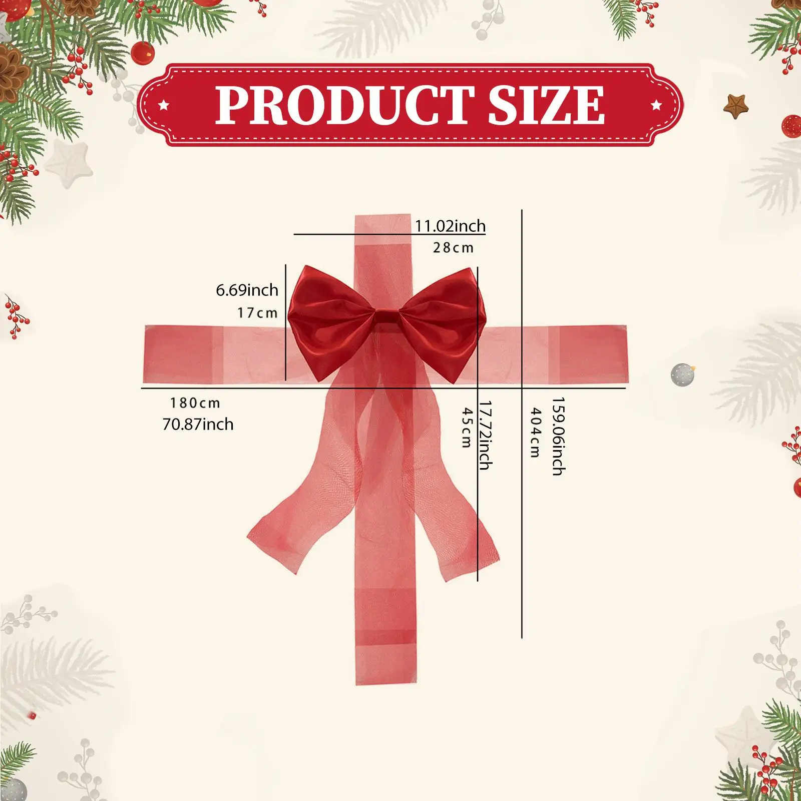 Cabinet Bow Festival Decoration Elegant Xmas Decor Holiday Gift Decorative Easy to Use Outside Accessory Party Supplies Cabinet Bow Festival Decoration Elegant Xmas Decor Holiday Gift Decorative Easy to Use Outside Accessory Party Supplies