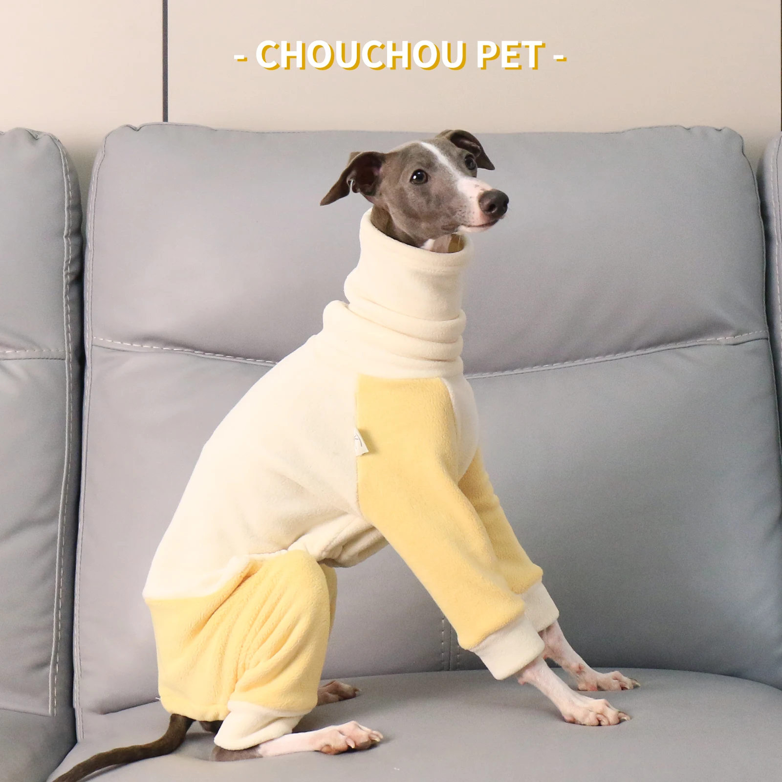 Primavera nuevo italiano galgo Whippet color a juego camisa de fondo suave elástico fácil de usar y quitar ropa de perro - imagen 2