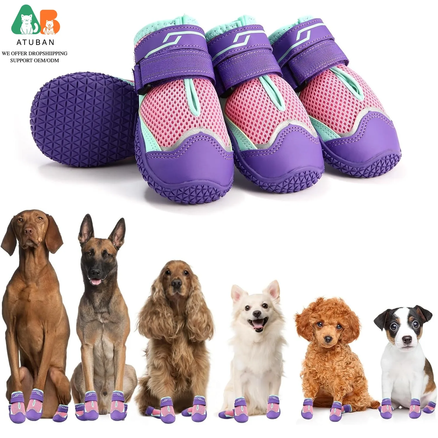 Botas antideslizantes para perros, protegen patas del pavimento caliente