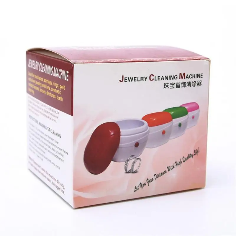Limpiador ultrasónico pequeño retenedor, máquina de ultrasonido con ventosa antideslizante para collares, navajas de monedas y diamantes - imagen 4