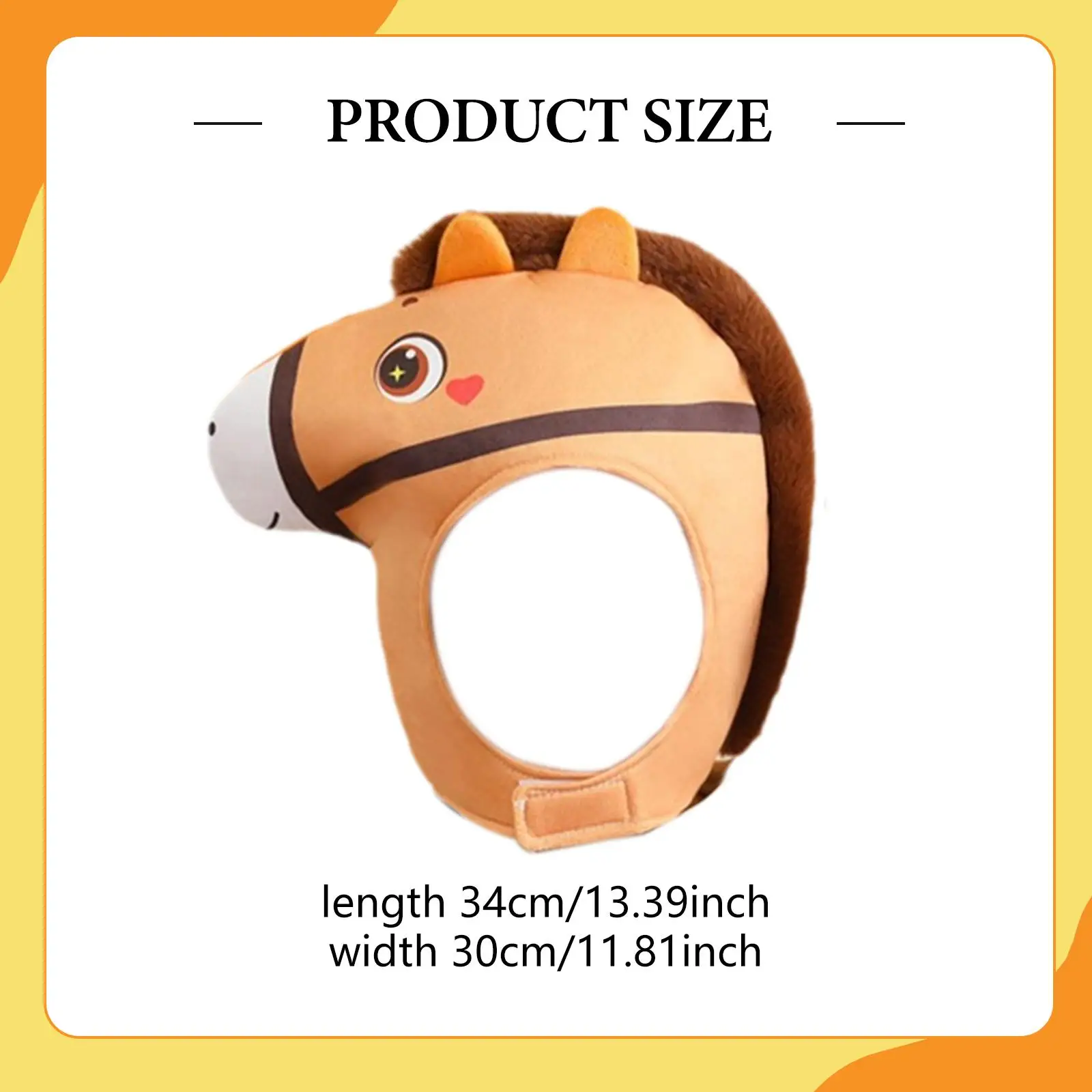 Lindo sombrero de caballo de peluche suministros de fiesta cómodo para hombres mujeres gorra de cosplay tocado disfraz de Halloween para carnaval mascarada