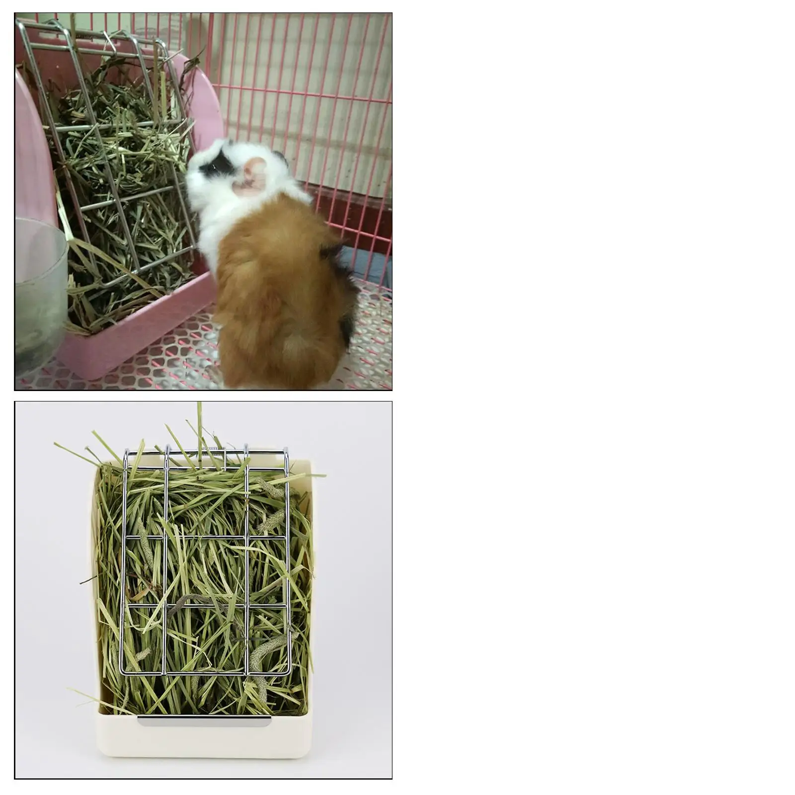 Hanging Hay Rack Bowl Rabbit Feeder for Herbivore Guinea Pigs Hamsters