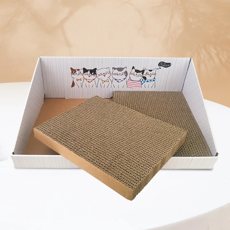 Caja rascadora de cartón para gatos, tablero rascador de alta calidad, cama para gatitos, rascador para gatos - imagen 4