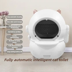 Caja de arena inteligente para gatos y gatitos, limpieza completamente automática, Snadbox, inodoro grande autolimpiante para gatos, inodorizantes