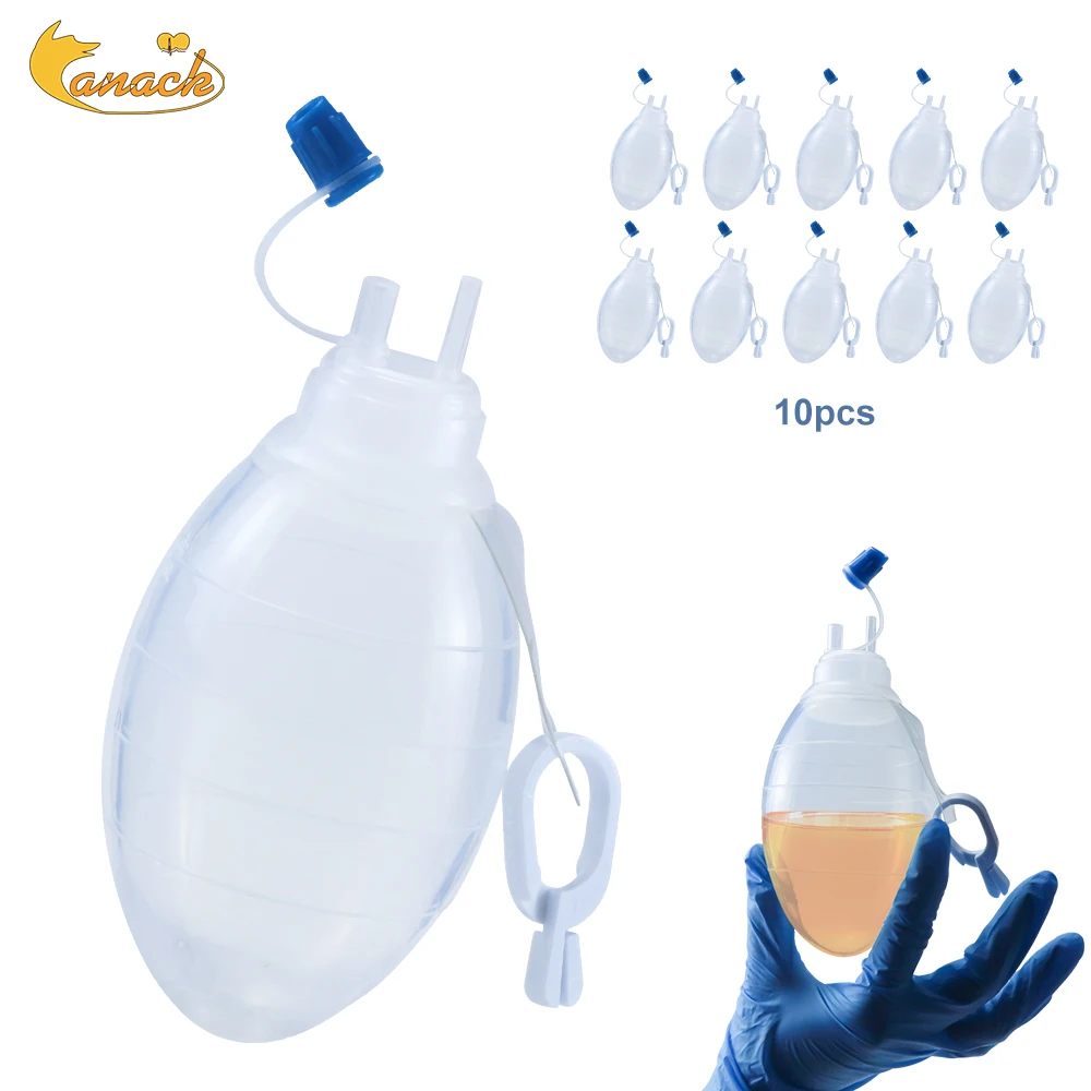 Depósito de succión de bola de presión negativa de drenaje de silicona, 100ml-400ml para drenaje postoperatorio, equipo veterinario clínico de mascotas, 10 Uds.
