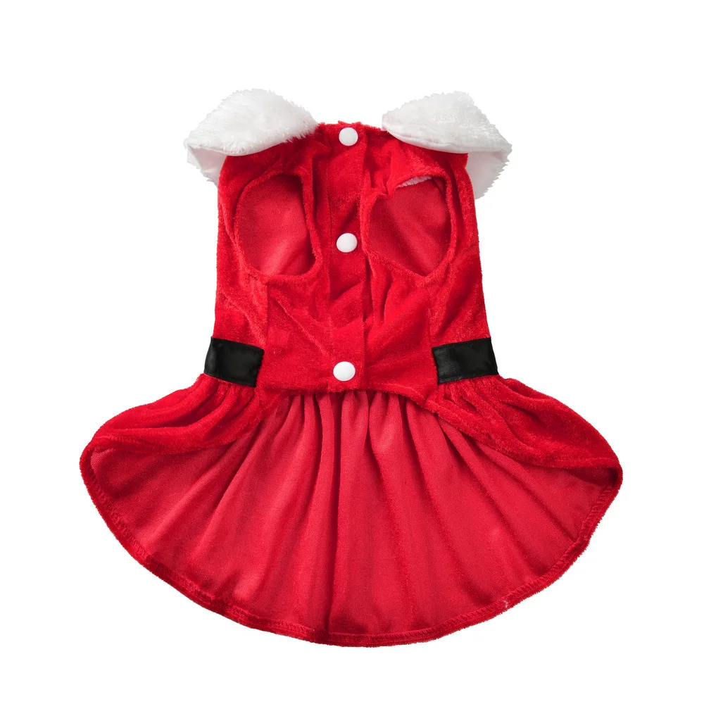 Vestidos navideños para perros pequeños, ropa de invierno, falda cálida, Cosplay de Navidad, vestido para perros y gatos, vestido elegante de princesa para cachorros - imagen 4