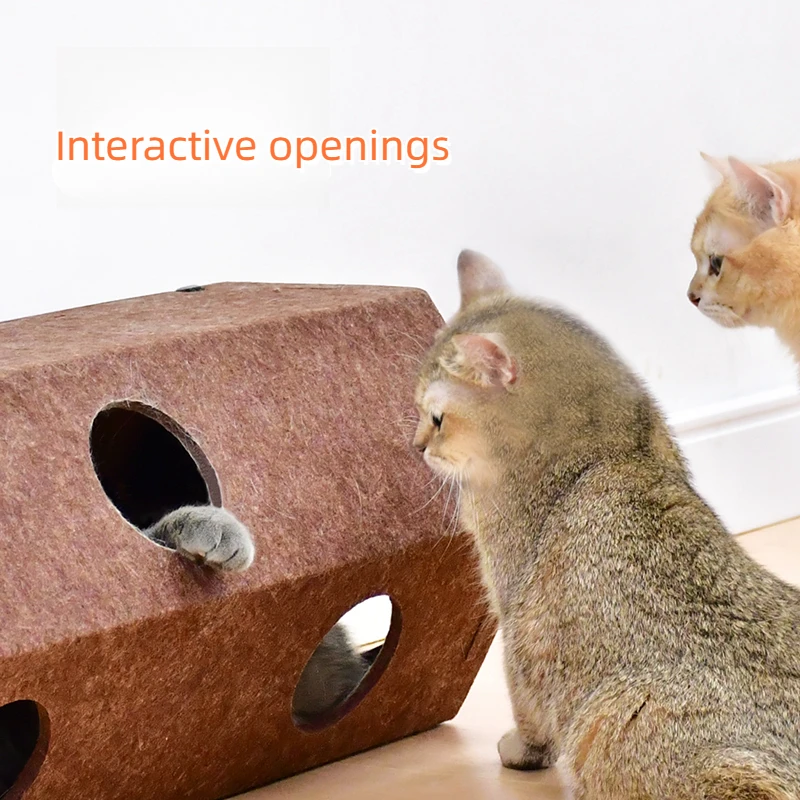 Tubo de túnel plegable para mascotas, juguetes para gatos de interior, tubo de juego para gatitos - imagen 5