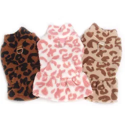 Vestido leopardo para perro pequeño Chihuahua – Abrigo de invierno