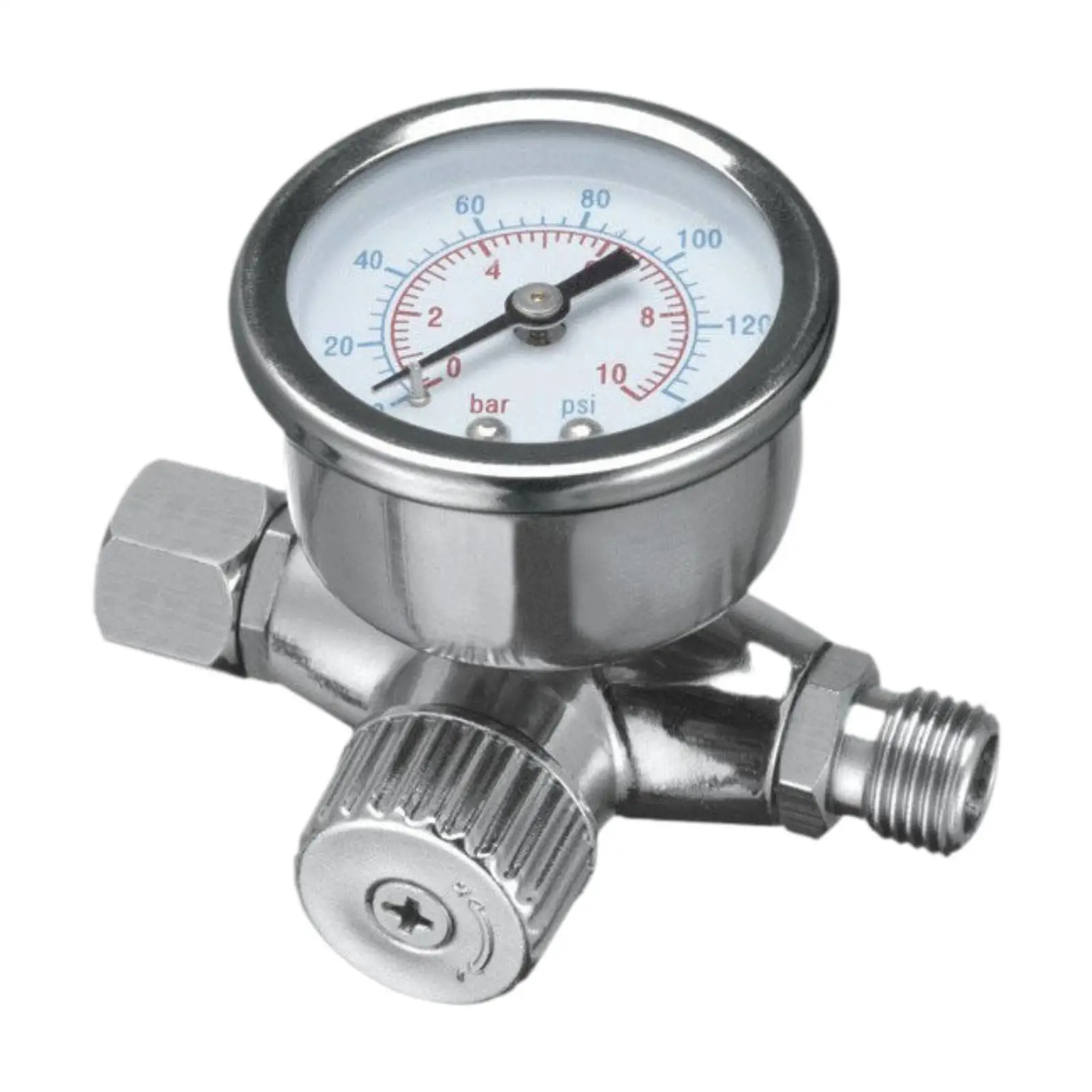 Air Adjusting Regulator Valve with Gauge for Hvlp 1-10 Bar Simple Assembly Replace Parts Adjustable 1/4” Nps Replacement