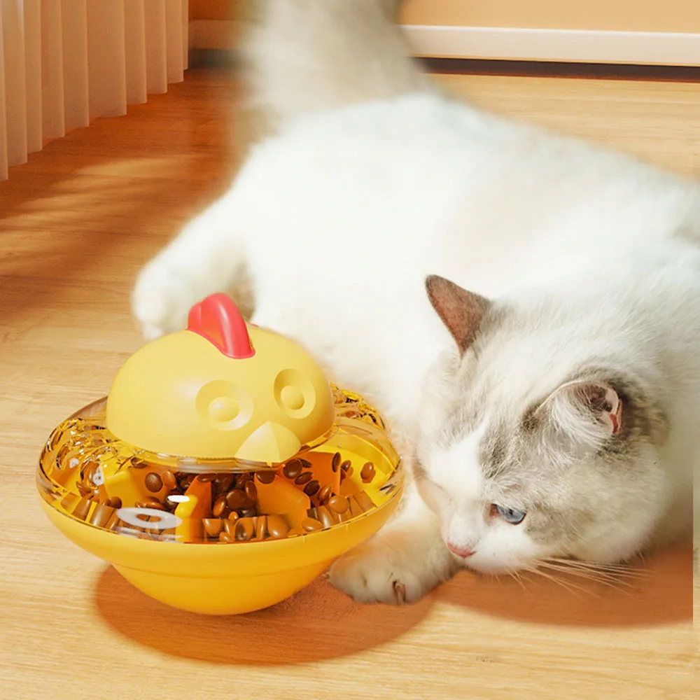 Juguete Flyer OVNI para mascotas, alimentador lento interactivo para perros y gatos, juguete chirriante resistente a mordeduras para aliviar el aburrimiento de entretenimiento - imagen 3