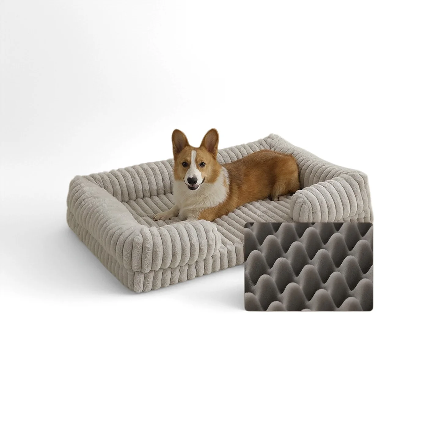 Cama para perros S M L XL, cama ortopédica súper suave de espuma para mascotas, estera para dormir con refuerzo acolchado de algodón y cubierta extraíble - imagen 2