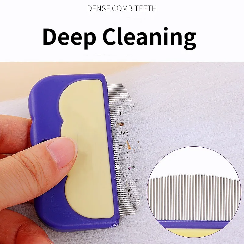 Peine para perros, cepillo para perros con dientes densos, depilación para mascotas, cepillo para el cuidado de perros, cepillos de masaje para gatos, peines para el pelo de la boca y la cara, suministros para mascotas - imagen 2