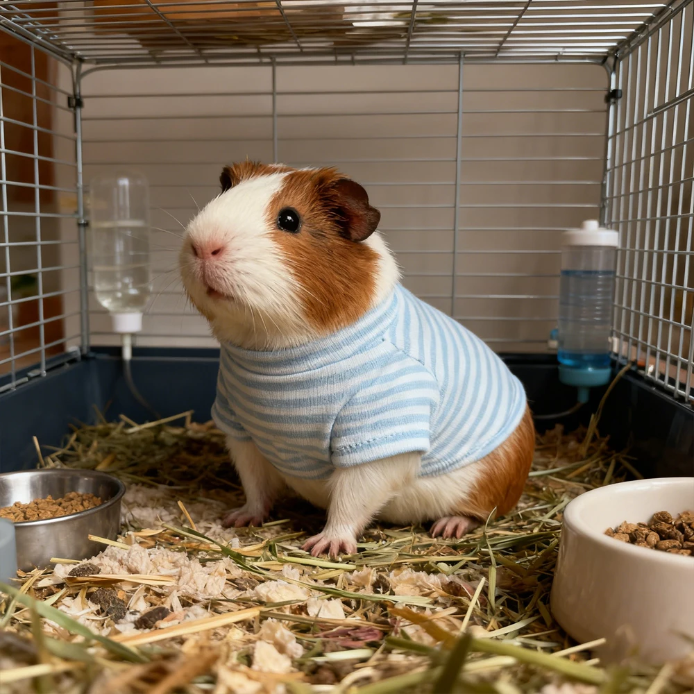 Camiseta a rayas elástica para cobayas, hámsteres y chinchillas - imagen 5