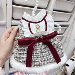 Falda de princesa gruesa para gato y perro pequeño otoño invierno