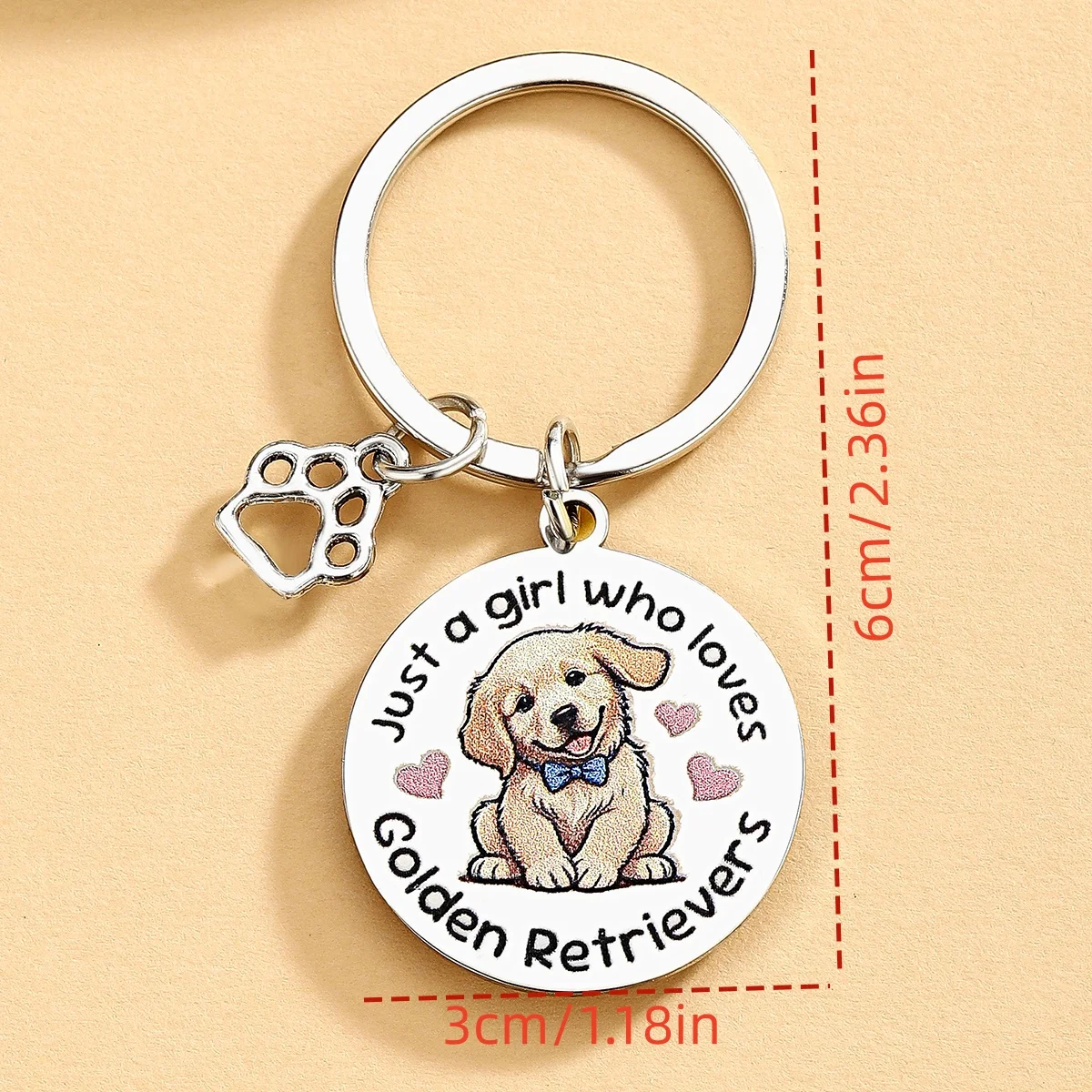 Llavero Golden Retriever – Accesorio para amantes de perros - imagen 3