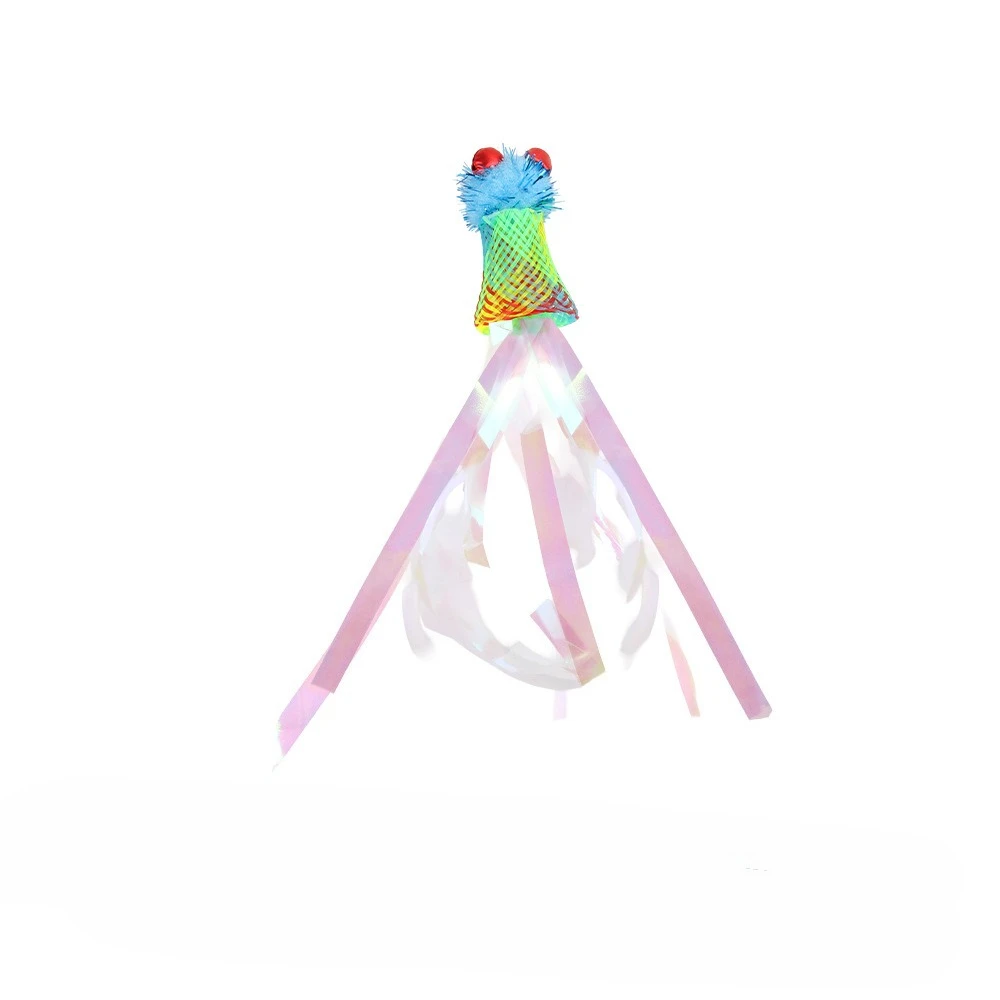 Juguetes de tubo suave para gatos, reemplazo interactivo de cabeza, simulación de oruga, juguete para gatos, palo de juguete para gatos, reemplaza la cabeza con un insecto grande - imagen 5