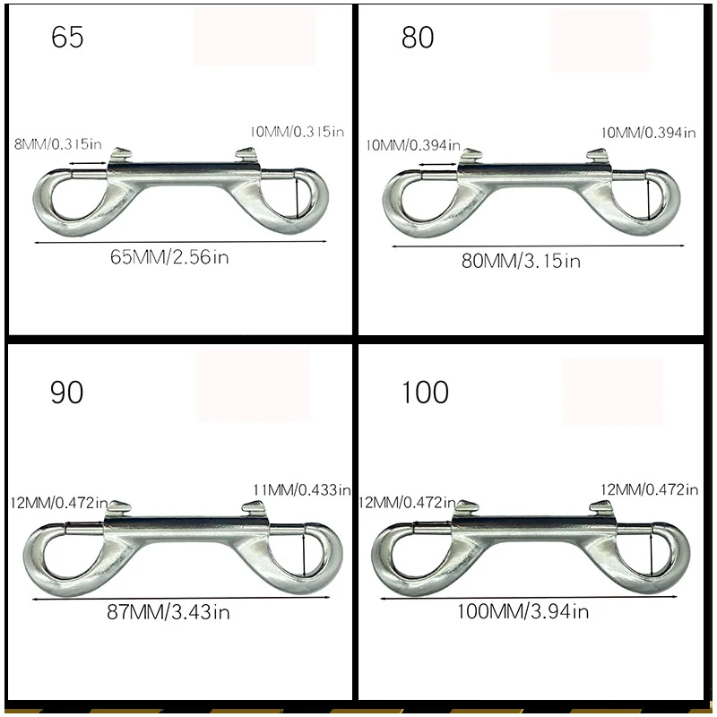 Kit de perno a presión con gancho de doble punta para buceo de acero inoxidable, accesorio de natación multifuncional de extracción rápida, correa para perro, aparejos para caballos - imagen 2