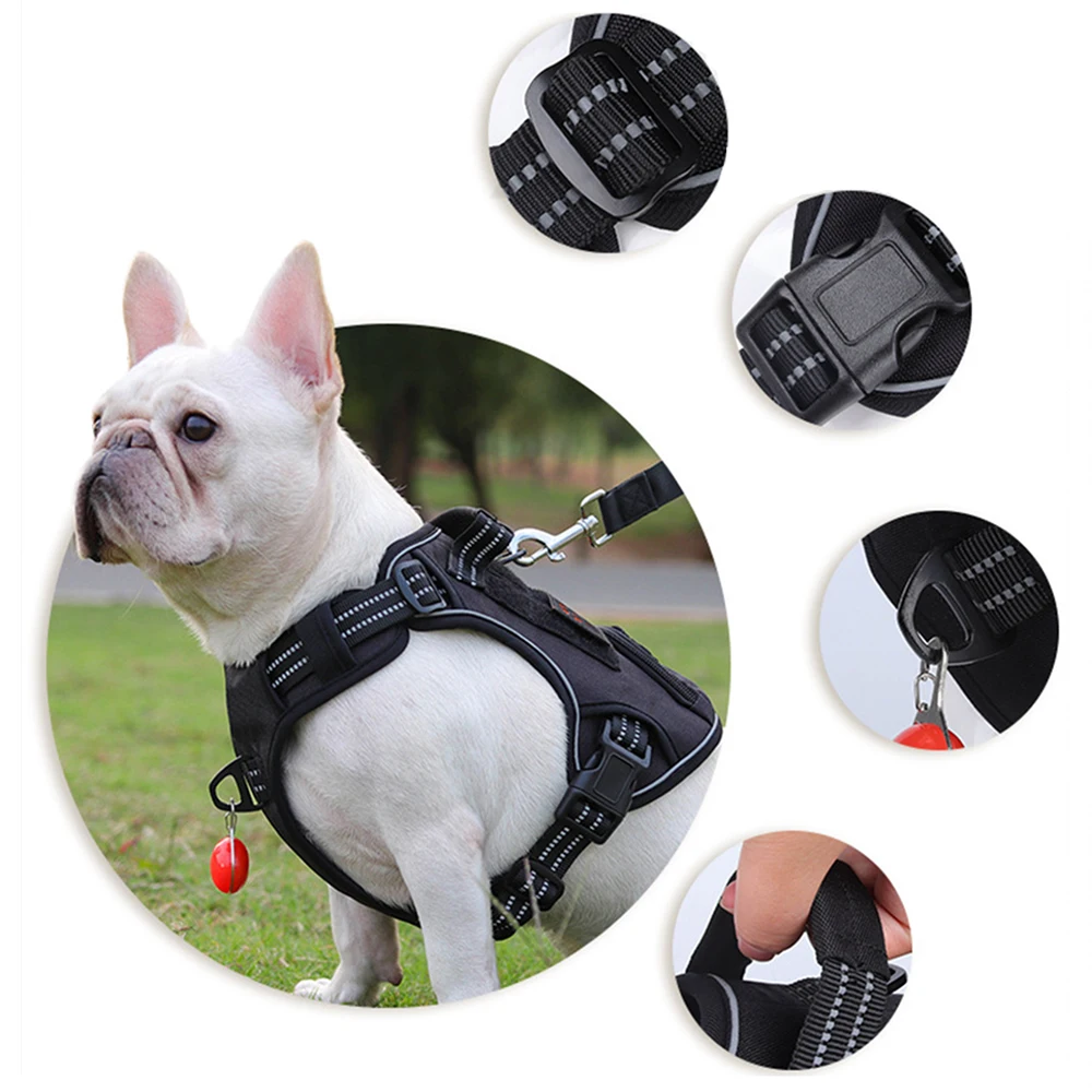 Arnés táctico multifuncional para perros pequeños y grandes, arneses reflectantes impermeables para mascotas con mochilas, producto para mascotas al aire libre - imagen 2