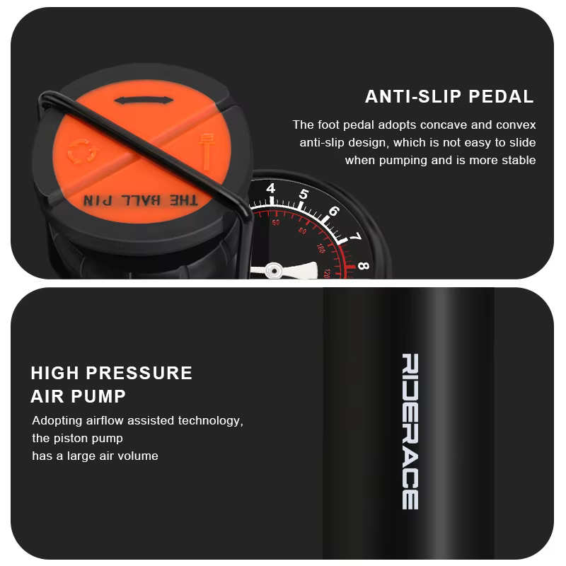 Bomba de pie ultraligera para bicicletas - válvulas Presta y Schrader - imagen 5