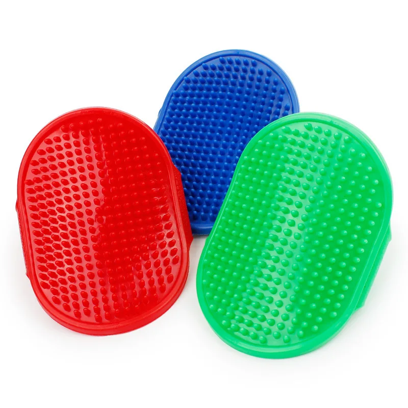 Cepillo de goma suave para perros, cepillo de baño para gatos, guante de goma, cepillo de masaje para el cuidado de la piel del pelo para perros y gatos, 12,3x9,7 cm - imagen 2