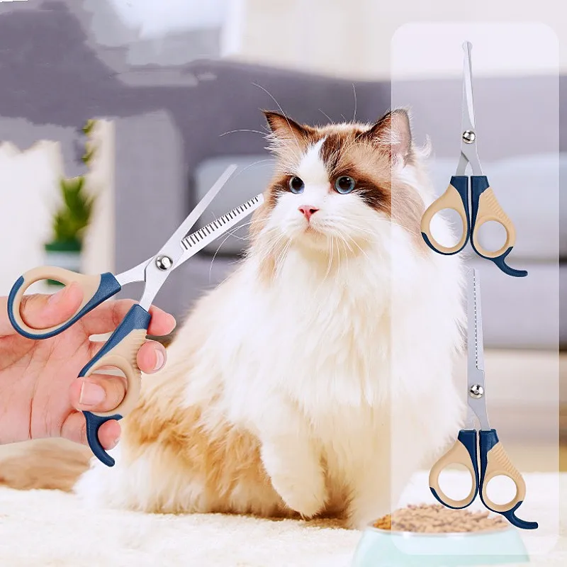 Tijeras para perros, tijeras para pelo de perros, cortador de pelo sin daños para mascotas, mango cómodo, recortador para perros, suministros para mascotas - imagen 4