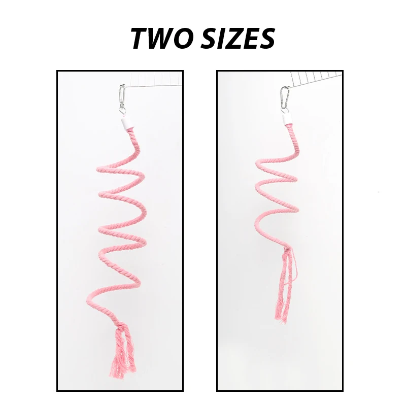 1 unidad de juguete de pájaro loro de Color aleatorio, cuerda colgante, periquito, juguete para masticar, jaula para pájaros, cacatúa, columpio, mordedura, soporte de juguete, suministros de entrenamiento D9096 - imagen 2