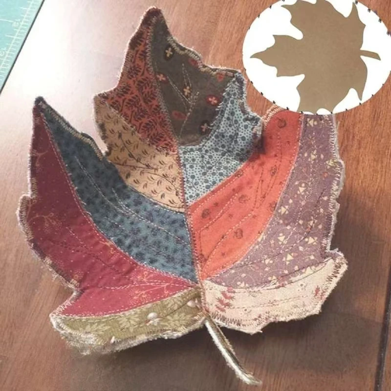 Maple Leaf Quilting Template Set, Transparent and Durable Plastic Template for Sewing and Handicrafts, Suitable for Quilt Pillowcases and Kimono Costumes, All Seasons Reusable Craftship Template