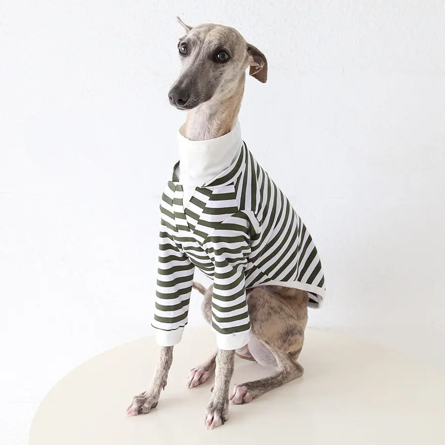 Camisa de algodón rayada para perros – Ideal para primavera y verano - imagen 4