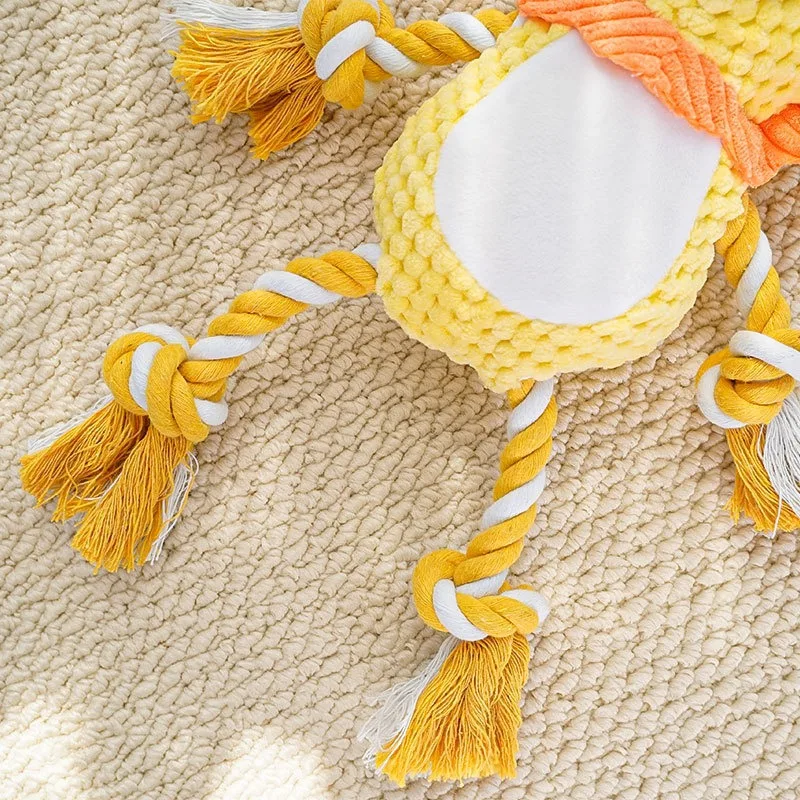 Juguetes chirriantes de peluche para mascotas, suministros interactivos para perros, forro polar interior para cachorros, juguete para rechinar los dientes resistente al masticable, productos de juego para perros - imagen 5