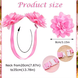 Lazos ajustables de doble flor para perros medianos y pequeños