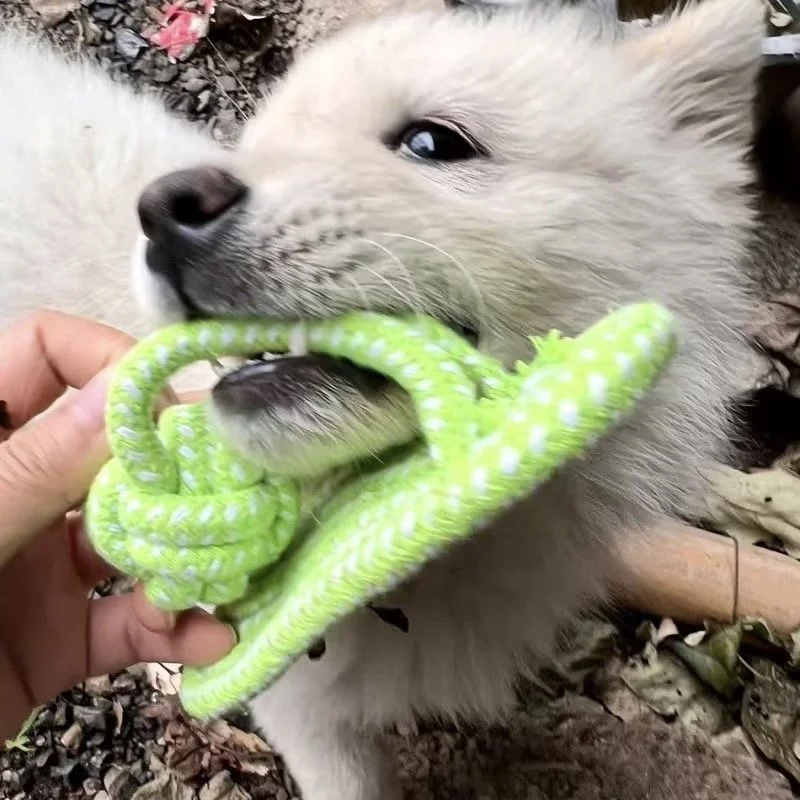 Juguete de algodón interactivo para masticar y salud dental en perros - imagen 3
