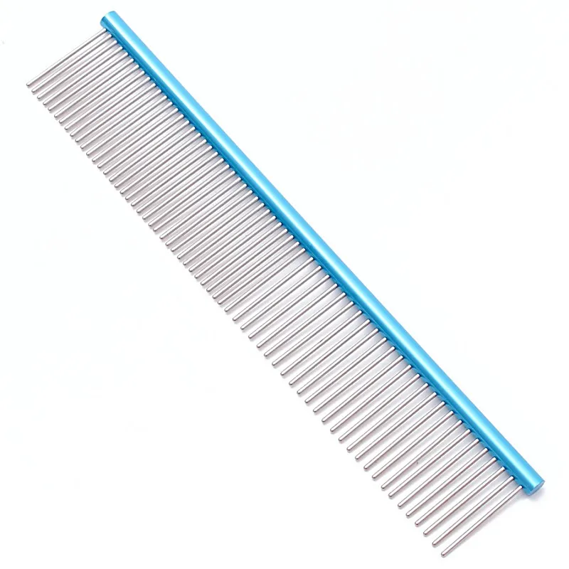 Peine para perros de acero inoxidable, utensilio para eliminar el pelo de mascotas, cepillo de masaje para perros, cuidado de mascotas, peine para gatos, limpieza de nudos de pelo para perros, suministros para mascotas - imagen 5