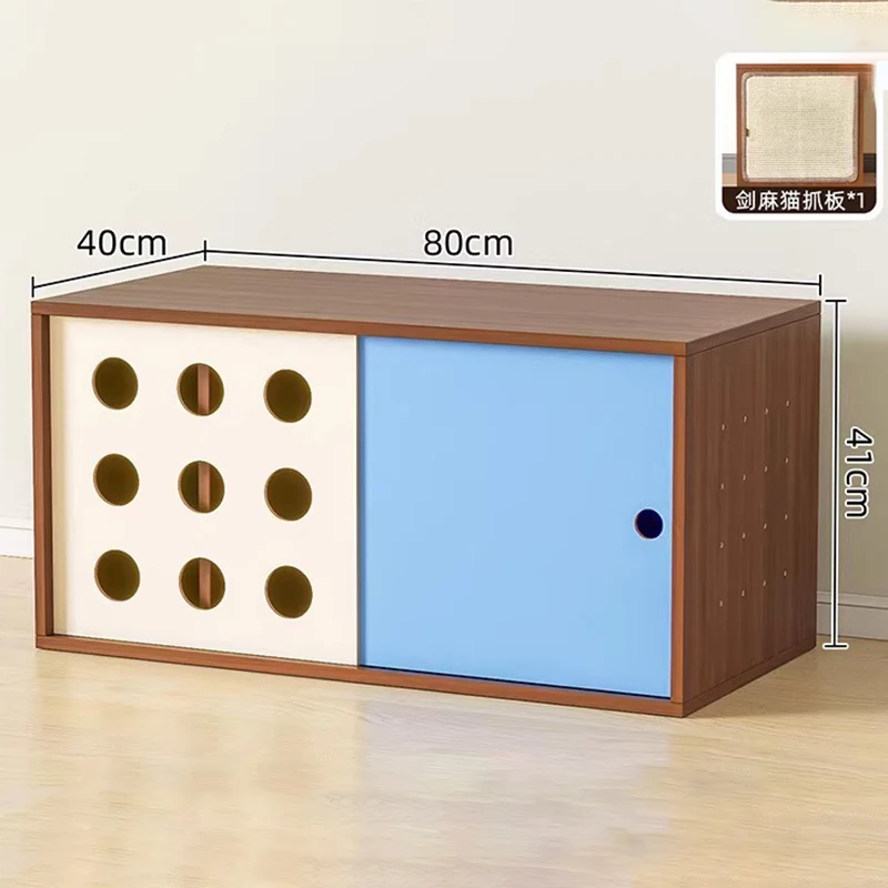 Casa modular para gatos con rascador: escondite y almacenaje - imagen 3