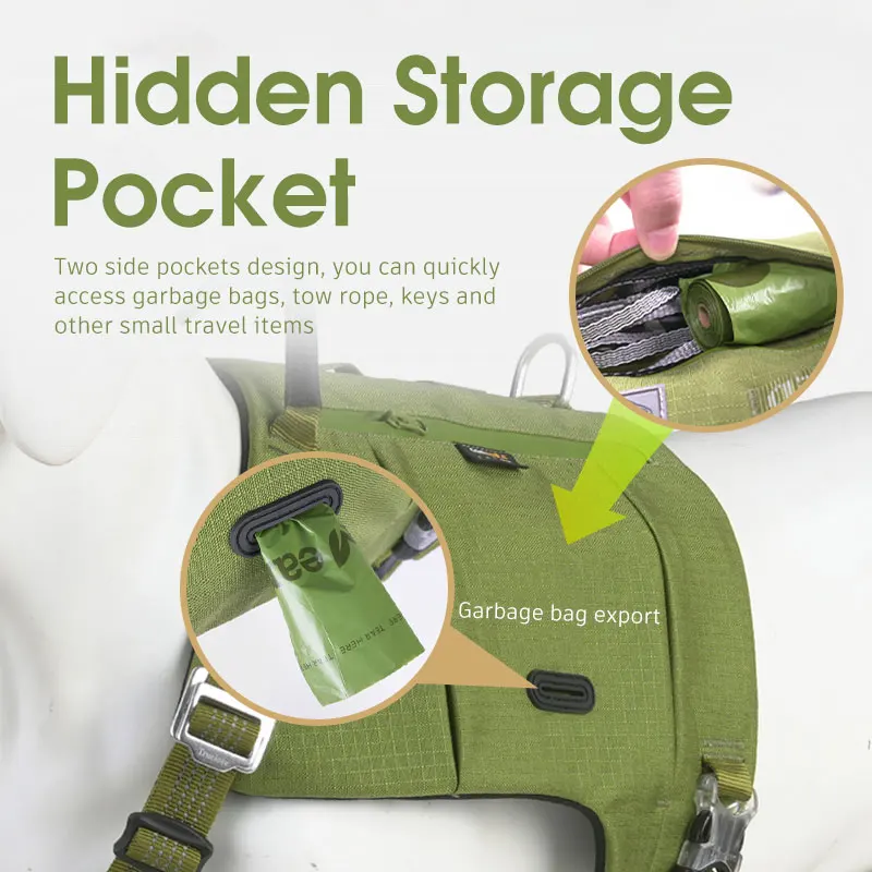 Truelove-arnés para perros sin tirones, chaleco personalizado para mascotas, ejercicio reflectante con bolsillo de almacenamiento, mango suave para perros que corren al aire libre - imagen 3