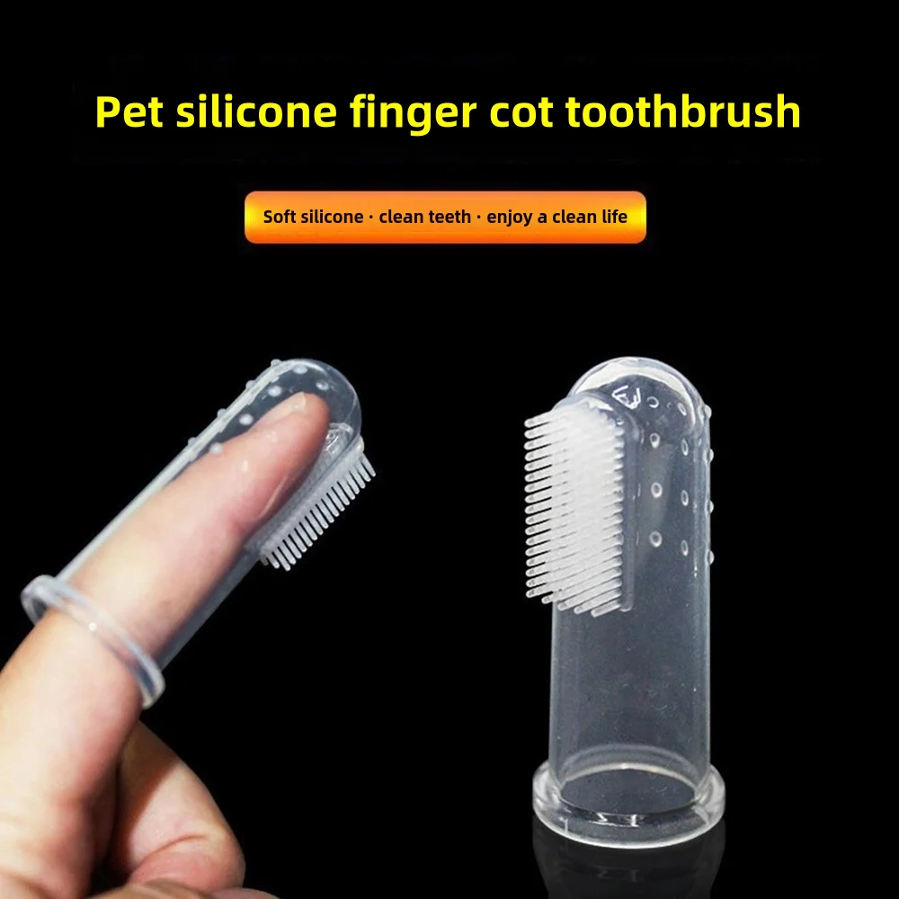 Cunas de silicona para dedos para mascotas, cepillo de dientes para gatos, perros, cepillado de dedos, productos de limpieza bucal para dientes de mascotas, además de Perros - imagen 2