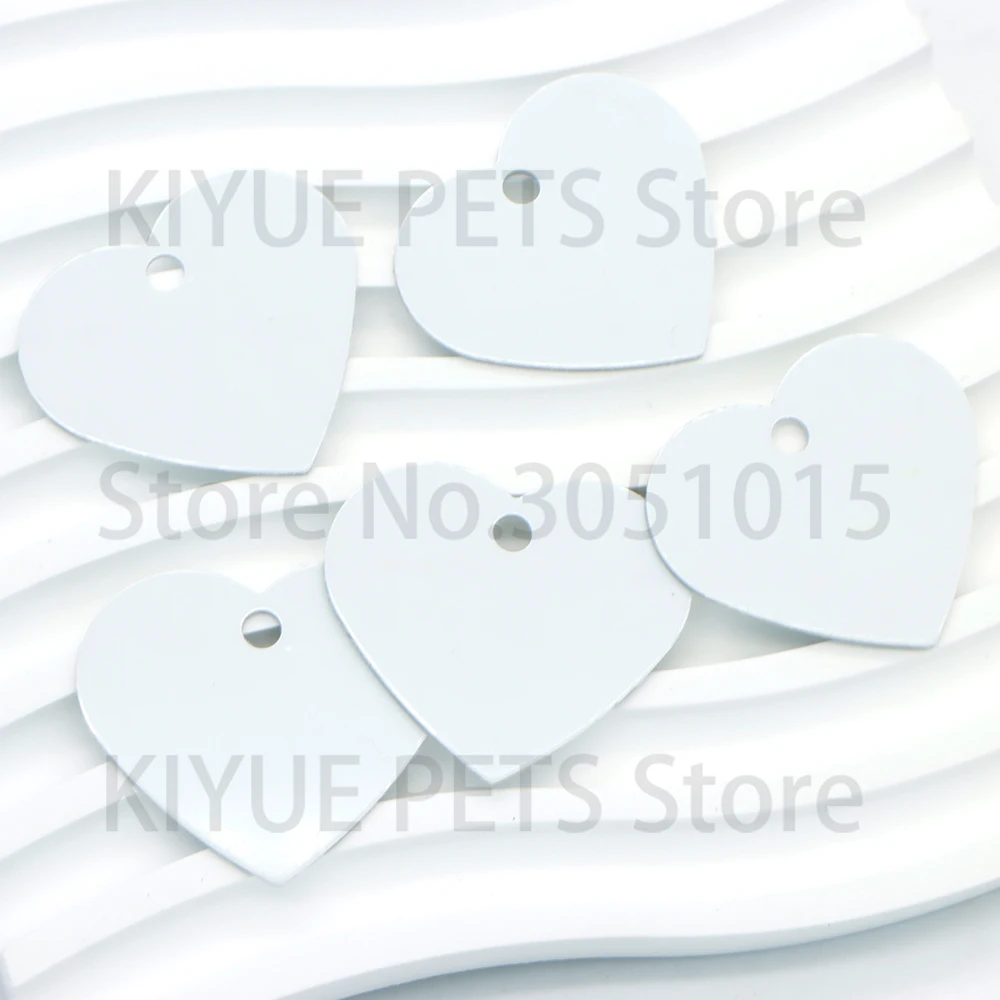 Venta al por mayor, 100 Uds., etiqueta de aluminio personalizable DIY, sublimación, llavero blanco en blanco, colgante, accesorios personalizados antipérdida - imagen 5