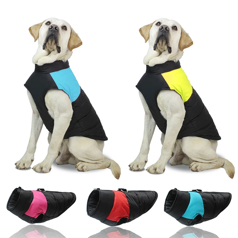 Ropa impermeable para perros grandes, abrigo cálido de invierno para mascotas, chaleco para cachorros, Bulldog Francés, chaqueta para Chihuahua - imagen 3