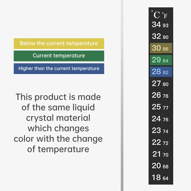 Termómetro para pecera, pegatina de temperatura para acuario, accesorios digitales de doble escala, alta calidad, duradero, Juego de 2 uds. - imagen 3
