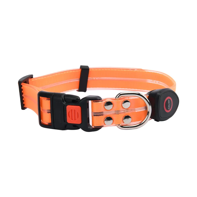 Collar iluminado para mascotas, correa LED intermitente, carga USB, cinturón de tracción para caminar para perros, Collar ajustable para perros, suministros para mascotas de moda - imagen 4